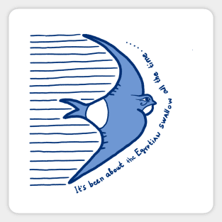 the Holy grail swallow bird Sticker